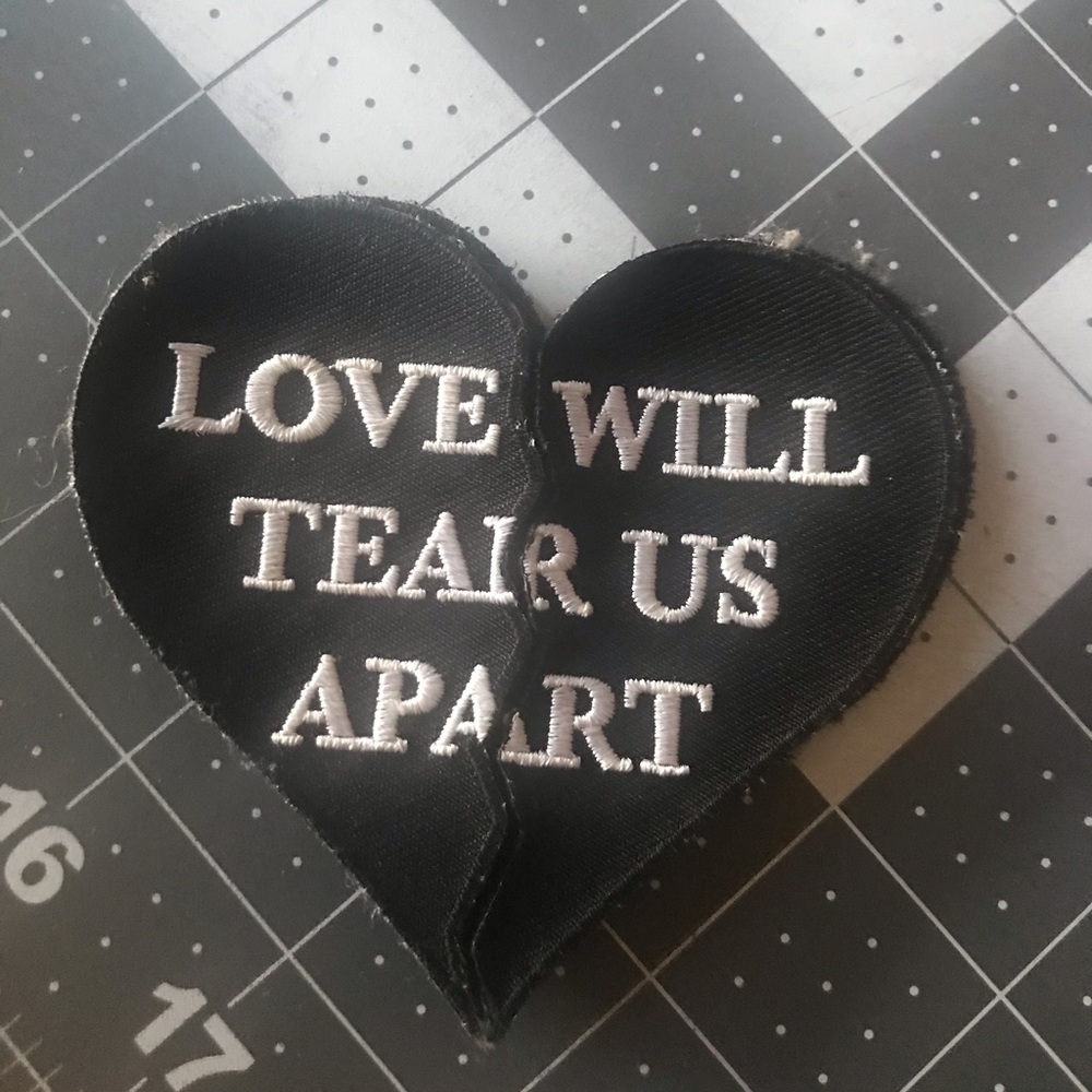 Love will tear us apart Velcro break apart sew on patch joy division